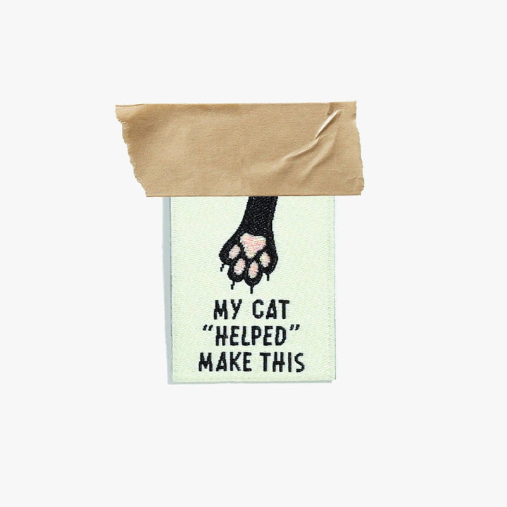 My Cat "Helped" Me Make This Woven Labels | Case of 6 units My Cat "Helped" Me Make This Woven Labels | Case of 6 units