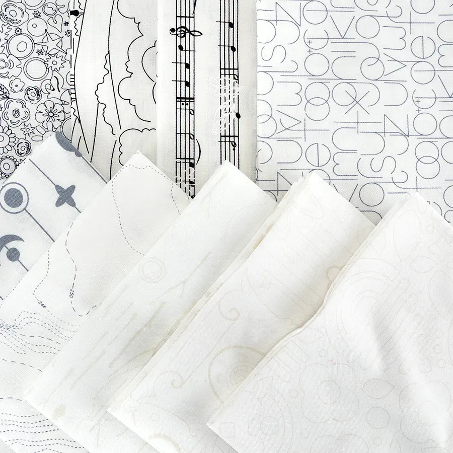 Ando 3s SP26 X 3/4 fabric swatches with various patterns