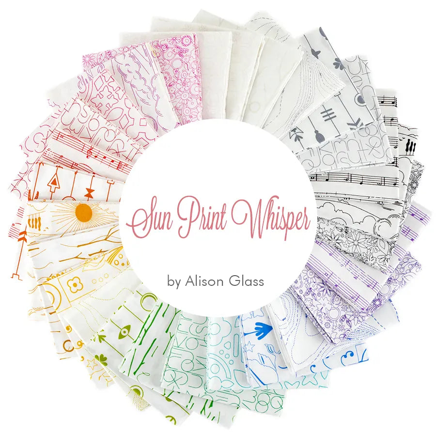 Ando FQ Sun Print Whisper fabric bundle