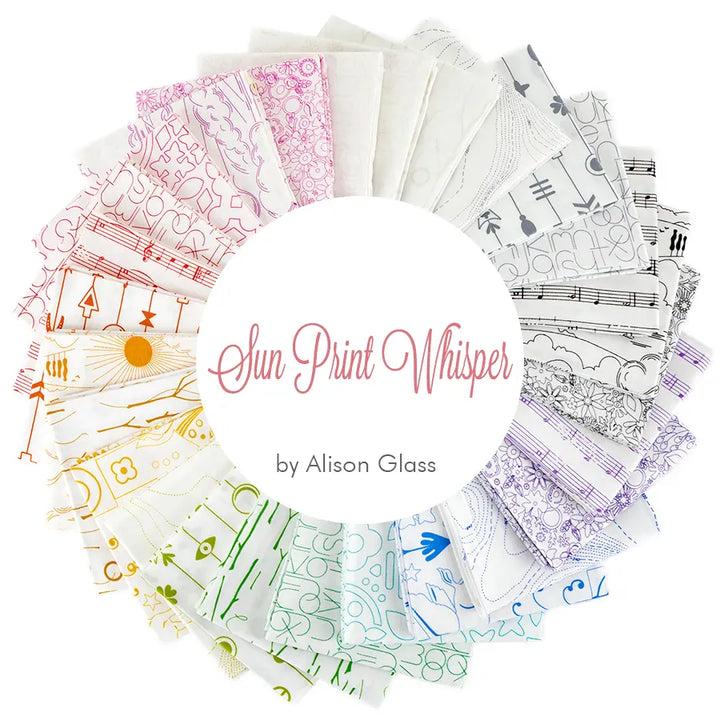 Ando FQ Sun Print Whisper fabric bundle