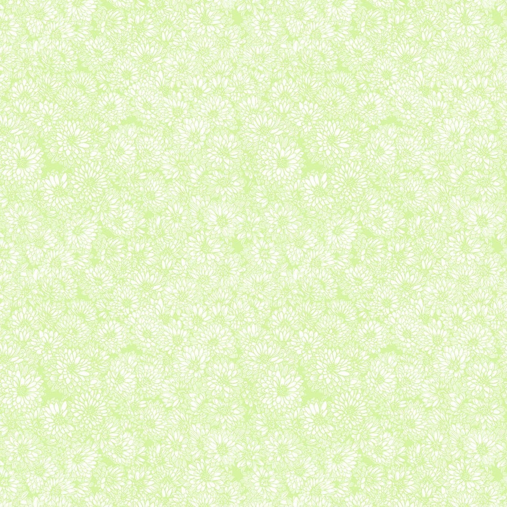 Anemone pattern, soft green floral design