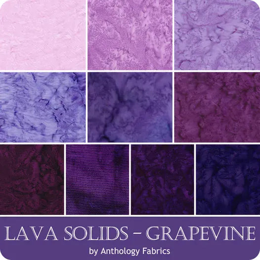 Lava Solids Fat Quarter Bundle, Grapevine, 10pcs