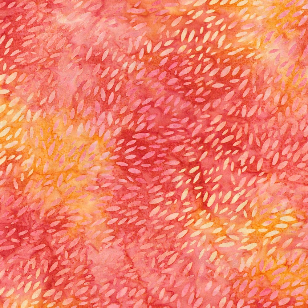 Artisan Batiks: Leaf Blown - Papaya Papaya | Artisan Batiks Leaf Blown Fabric by Robert Kaufman