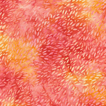 Artisan Batiks: Leaf Blown - Papaya Papaya | Artisan Batiks Leaf Blown Fabric by Robert Kaufman