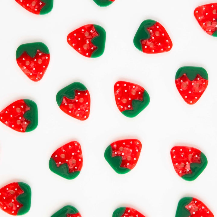 Strawberry Large 1" Buttons by Sarah Hearts, 6pcs
