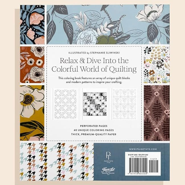 Modern Quilting Coloring Book by Stephanie Sliwinski