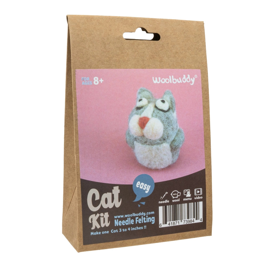 Cat Needle Felting Kit by Woolbuddy