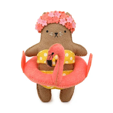 Flamingo Cat Felt Doll Kit Flamingo Cat Felt Doll Kit