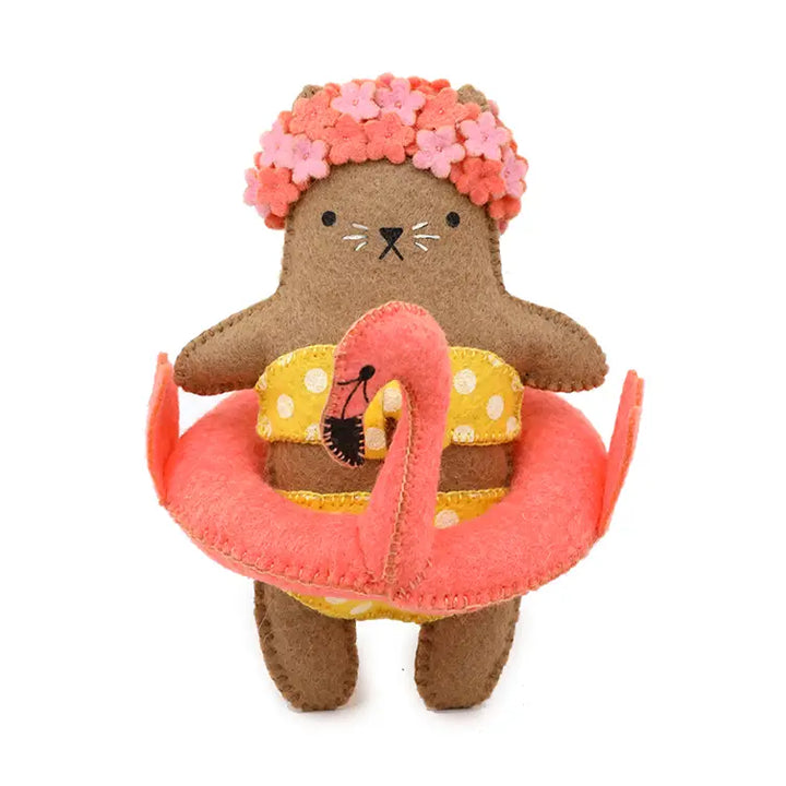 Flamingo Cat Felt Doll Kit Flamingo Cat Felt Doll Kit
