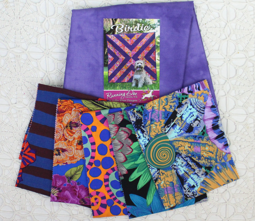 Birdie Kaffe Quilt Kit, Cool Purple