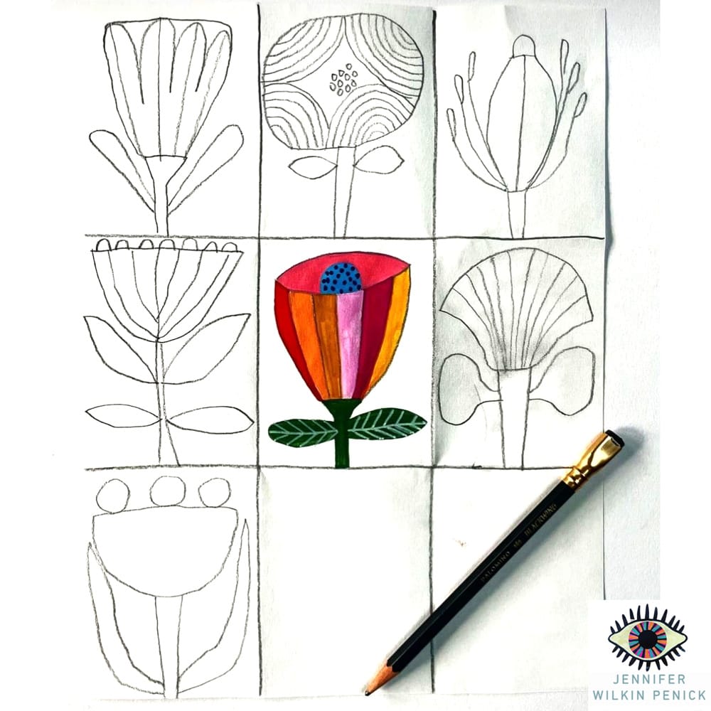 November 14: Big Bold Collage Blooms with Jennifer Wilkin Penick November 14: Big Bold Collage Blooms with Jennifer Wilkin Penick