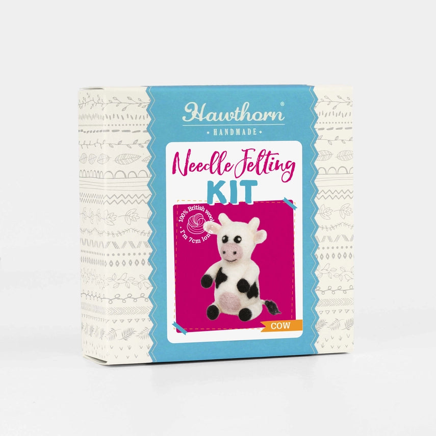 Cow Mini Needle Felting Kit by Hawthorn Handmade