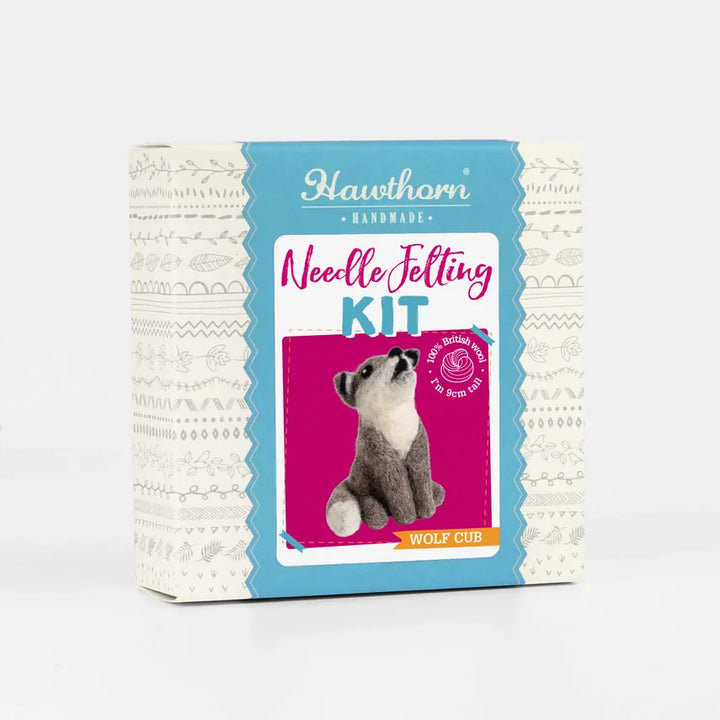 Wolf Cub Mini Needle Felting Kit by Hawthorn Handmade