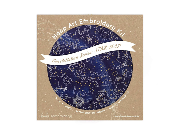 Star Map 11" Embroidery Hoop Kit