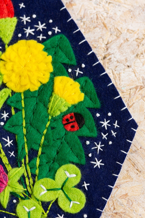 Wildflower Pennant Felt Craft Kit by Hawthorn Handmade