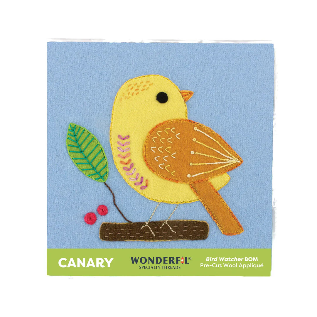 The Bird Watcher Pre-Cut Wool Block Kit, 12pcs