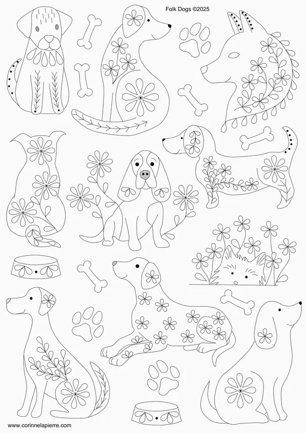 Stick and Stitch Embroidery: Folk Dogs Stick and Stitch Embroidery: Folk Dogs