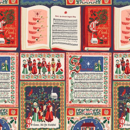Holiday Classics - Christmas Carols - Red Holiday Classics Christmas Carols Red Quilting Cotton | RJR Fabrics