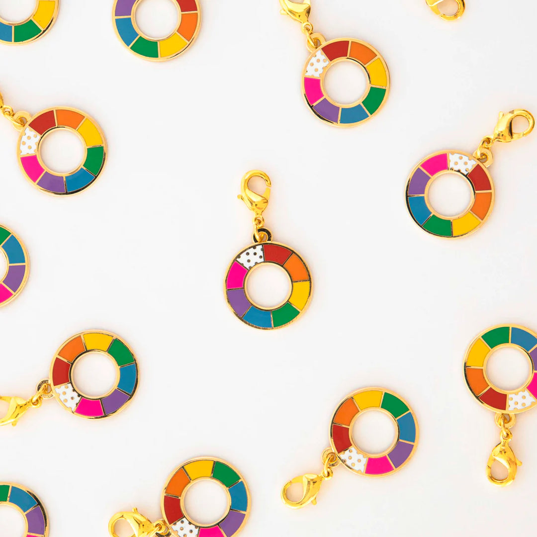 Color Wheel Removable Zipper Charm by Sarah Hearts