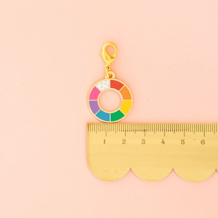 Color Wheel Removable Zipper Charm by Sarah Hearts