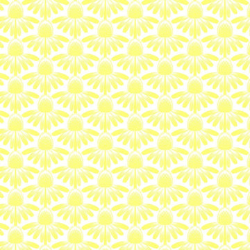 Yellow coneflower pattern design