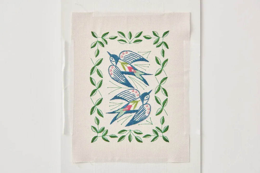 COSMO Swallow Garden Embroidery Kit by Alice Makabe
