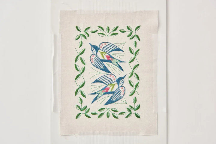 COSMO Swallow Garden Embroidery Kit by Alice Makabe