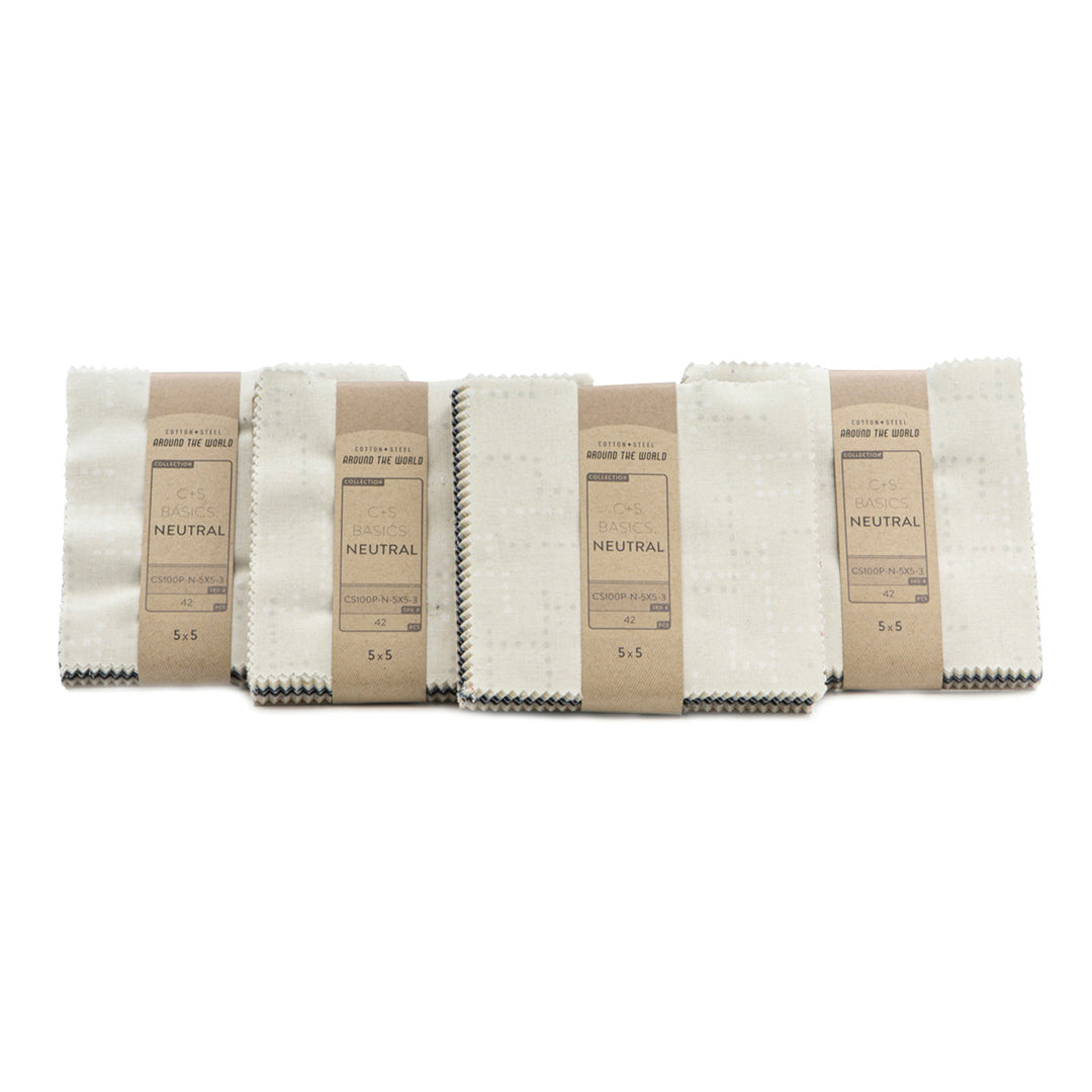Cotton+Steel Basics 5x5 Fabric Square Pack NEUTRAL