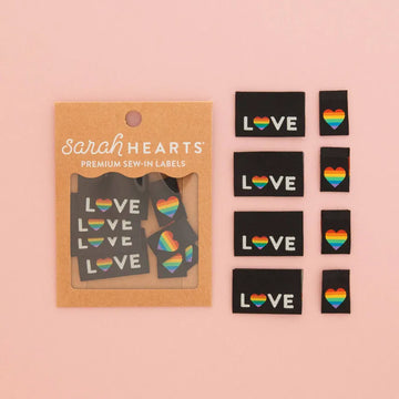 Sarah Hearts Woven Labels - Pride Love Multipack Sarah Hearts Woven Labels - Pride Love Multipack