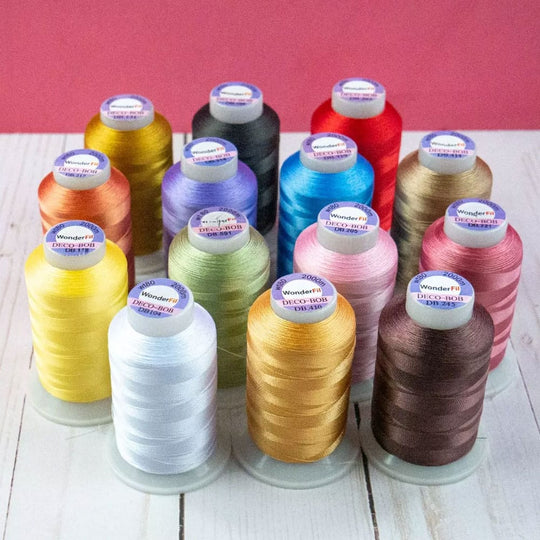 Decobob Thread 80wt Polyester Bobbin Thread Matte Finish
