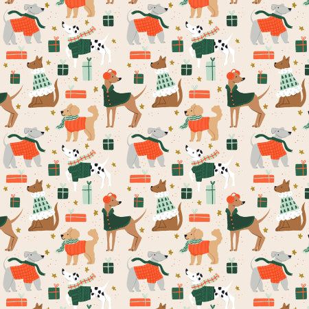 Dapper Dogs Cream Pattern