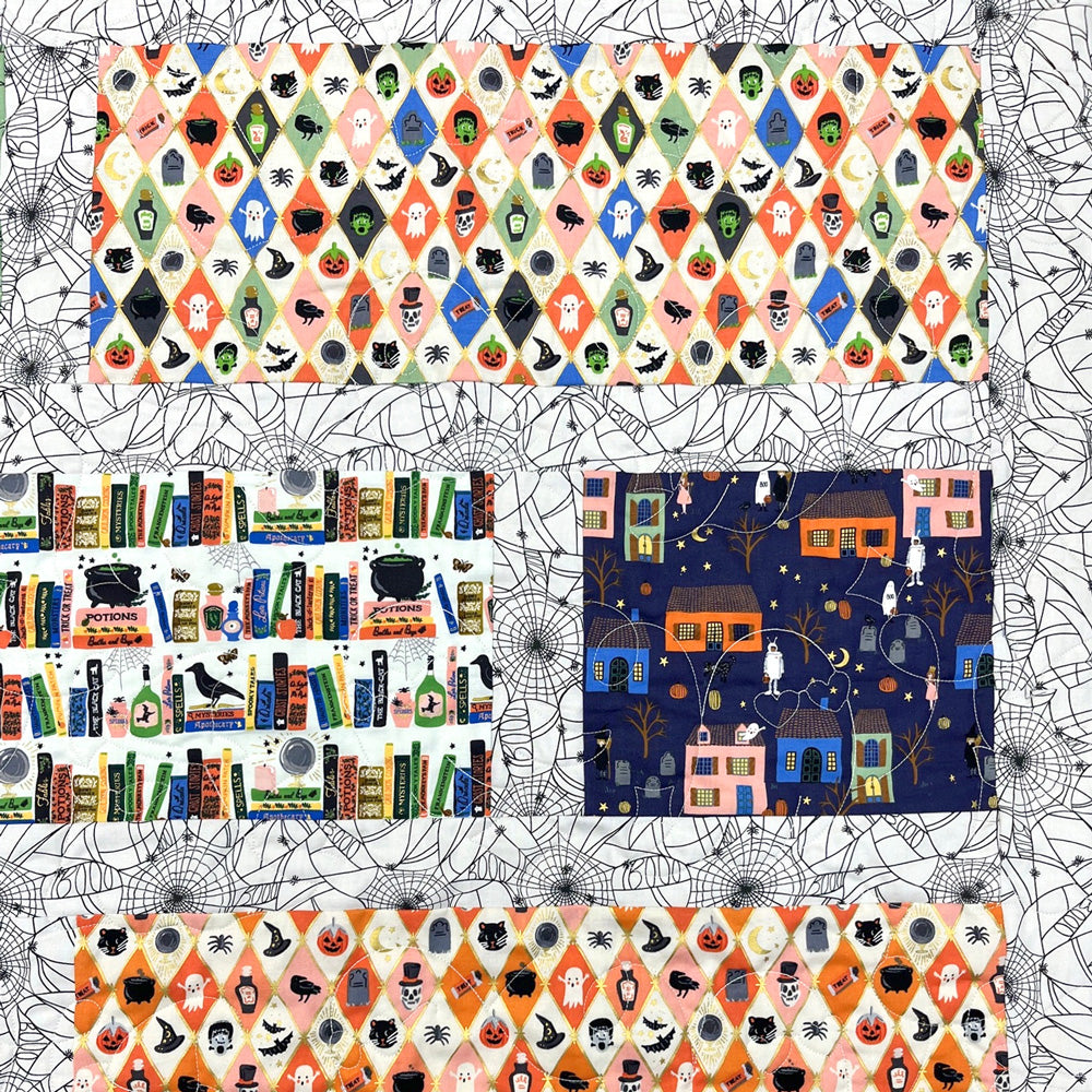Ebb Tide Villa Rosa Quilt Kit with Rifle Paper Co’s Halloween Collection