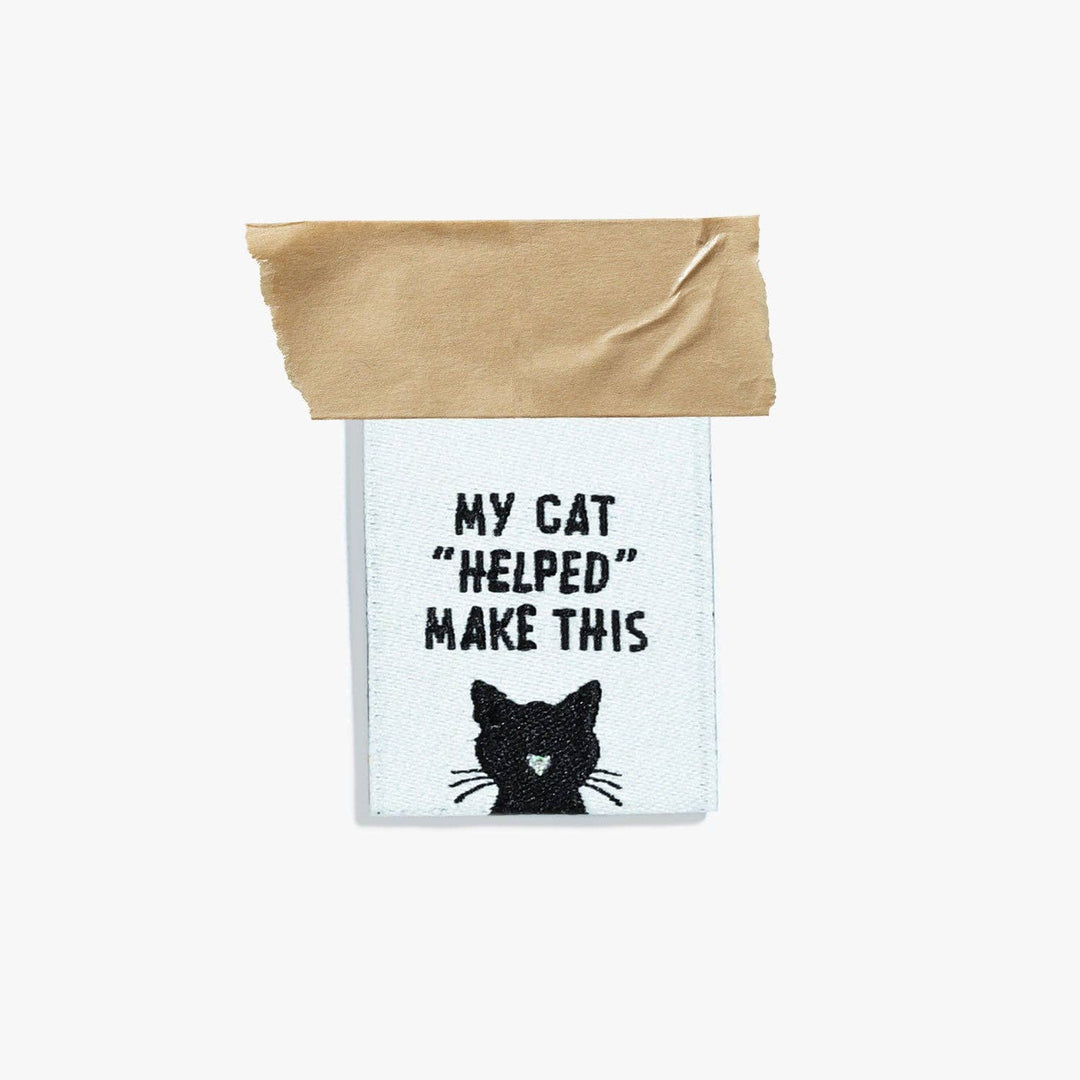 My Cat "Helped" Me Make This Woven Labels | Case of 6 units My Cat "Helped" Me Make This Woven Labels | Case of 6 units