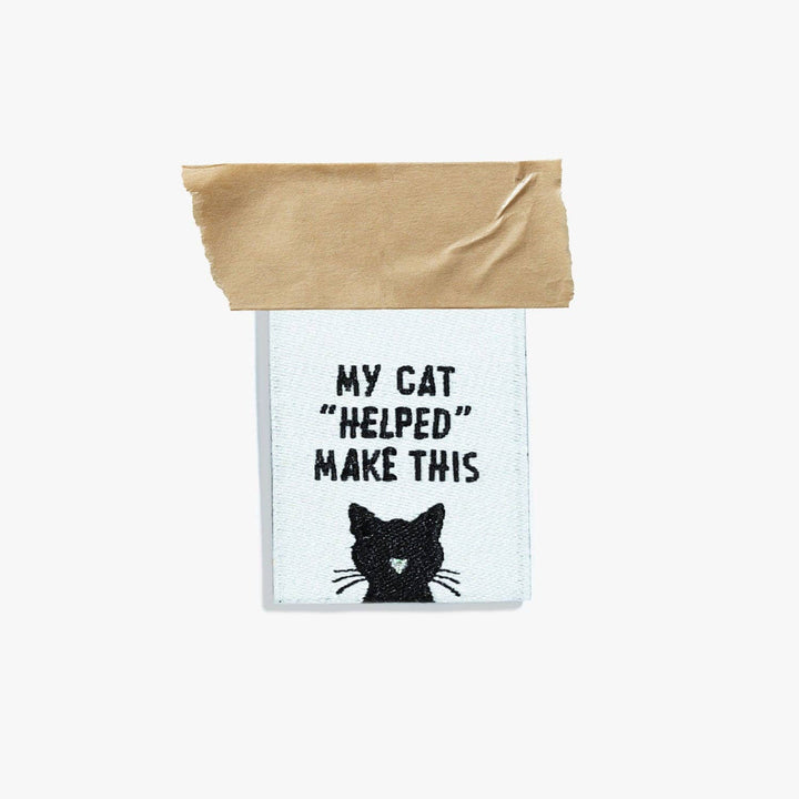 My Cat "Helped" Me Make This Woven Labels | Case of 6 units My Cat "Helped" Me Make This Woven Labels | Case of 6 units