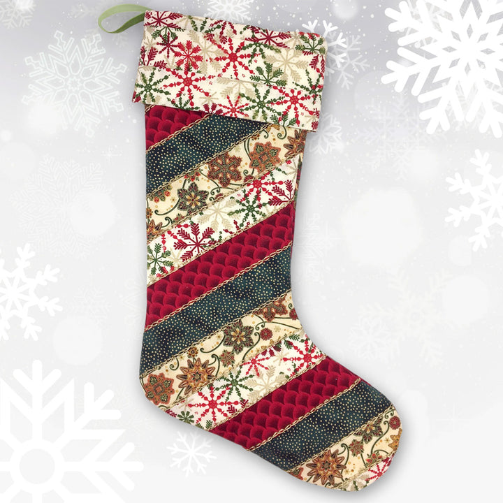 Stitched Stripes Stocking by Elizabeth Crist