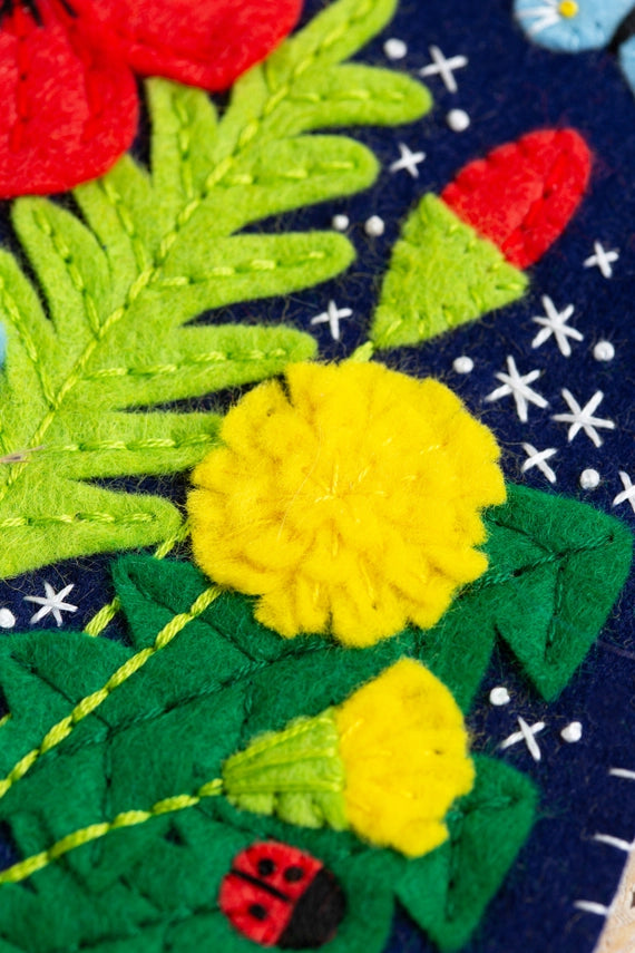 Wildflower Pennant Felt Craft Kit by Hawthorn Handmade
