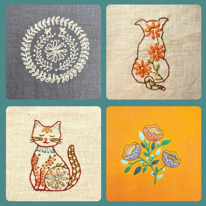 Stick and Stitch Embroidery: Folk Cats Stick and Stitch Embroidery: Folk Cats