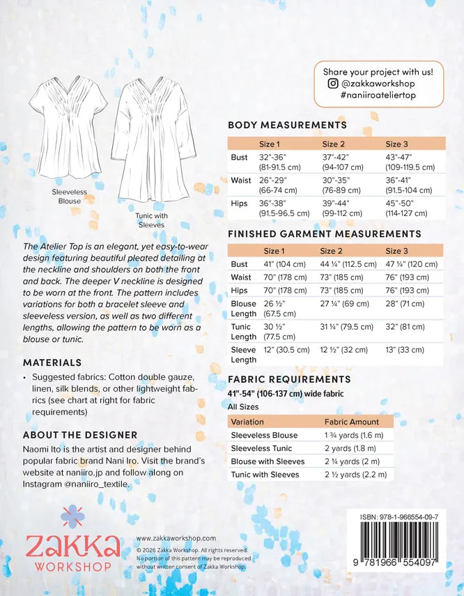 Nani Iro Atelier Top Pattern