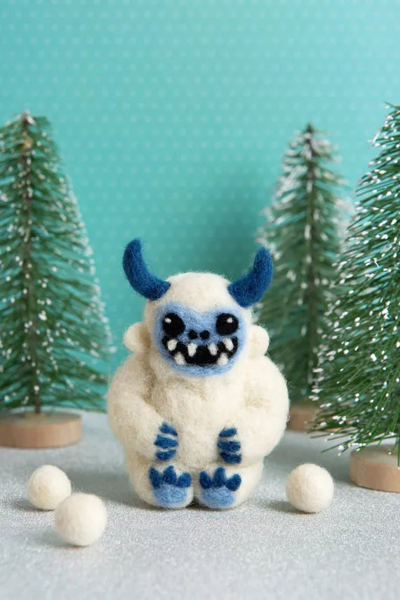Yeti Mini Needle Felting Kit by Hawthorn Handmade