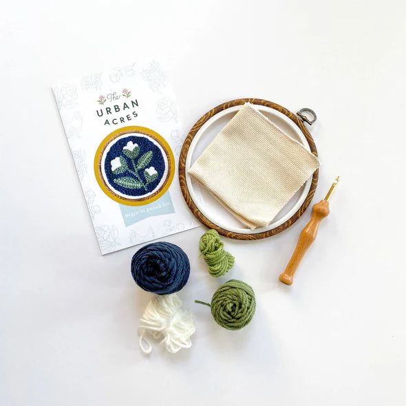 Urban Acres punch needle kit with supplies and instructions