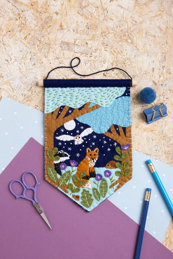 Woodland Pennant Felt Craft Kit by Hawthorn Handmade