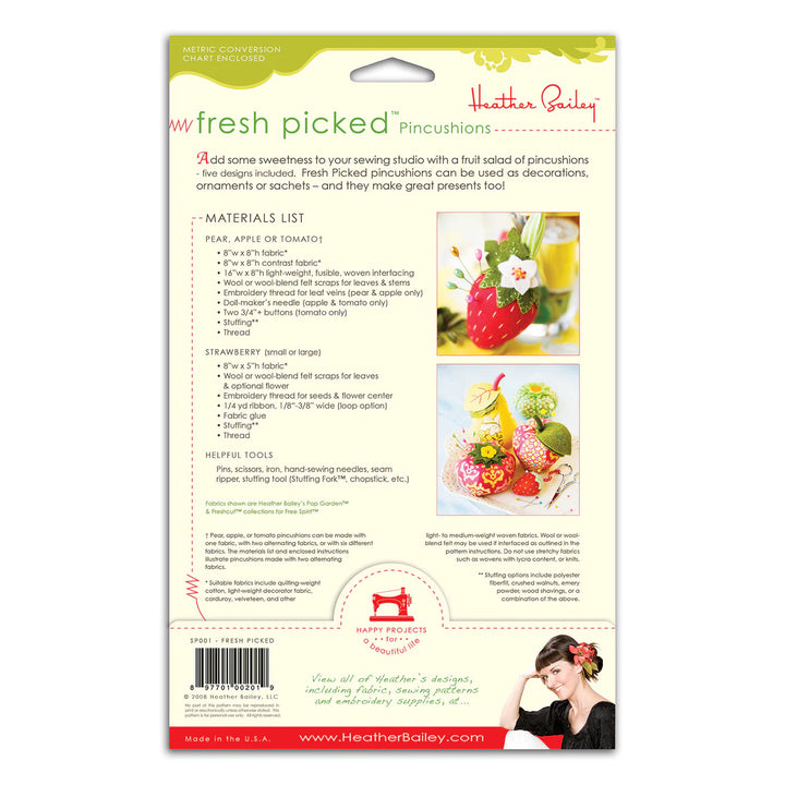 Fresh Picked Pincushions Pattern