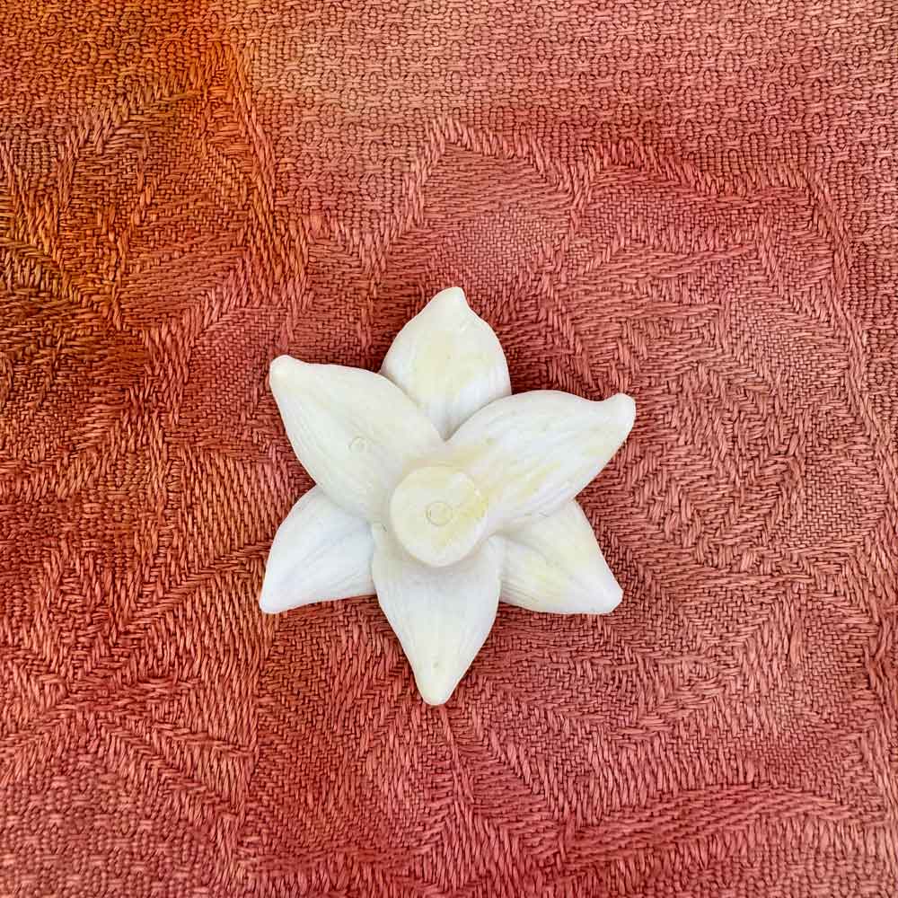 Vintage White Plastic Flower