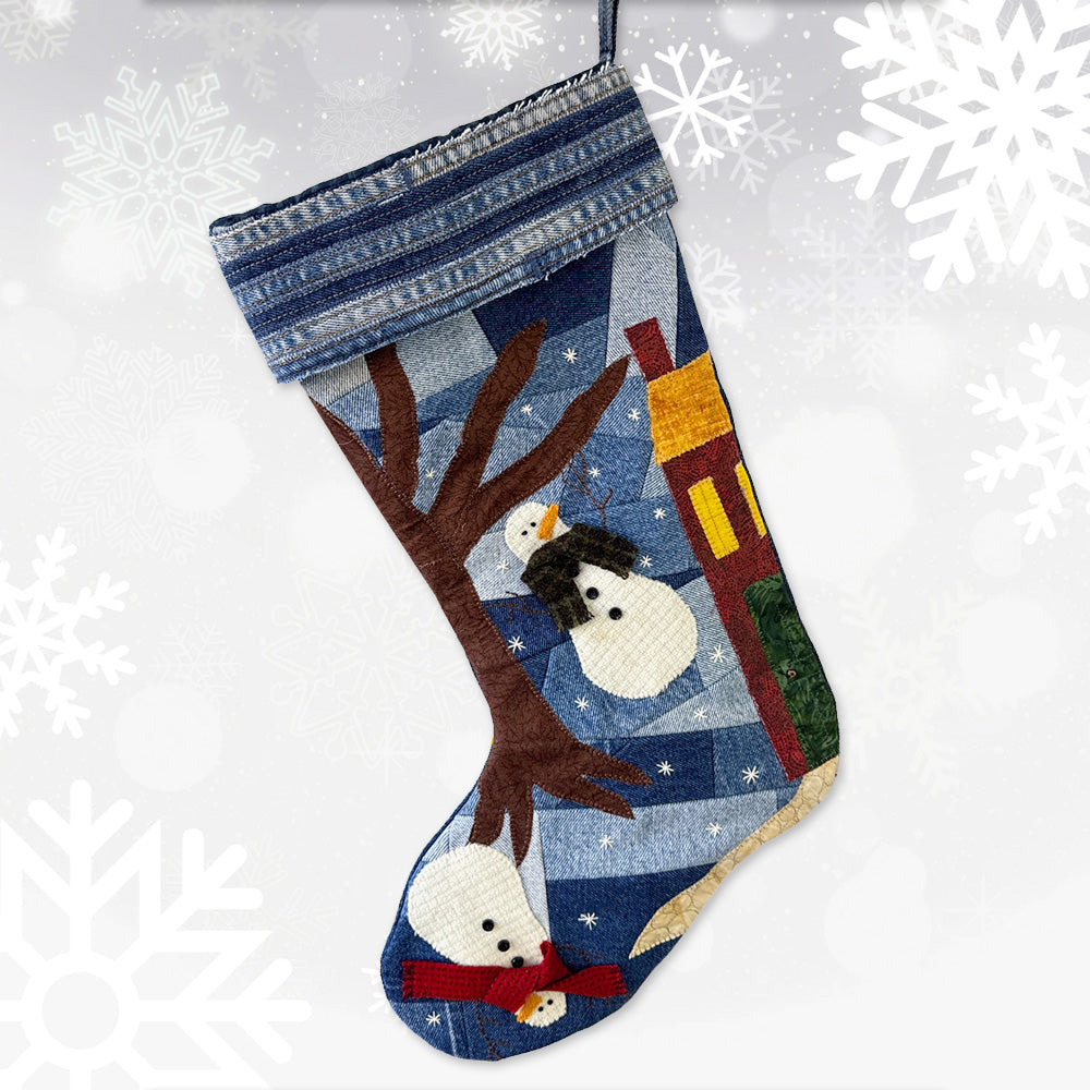 Barbara’s Snowman Frolic Stocking