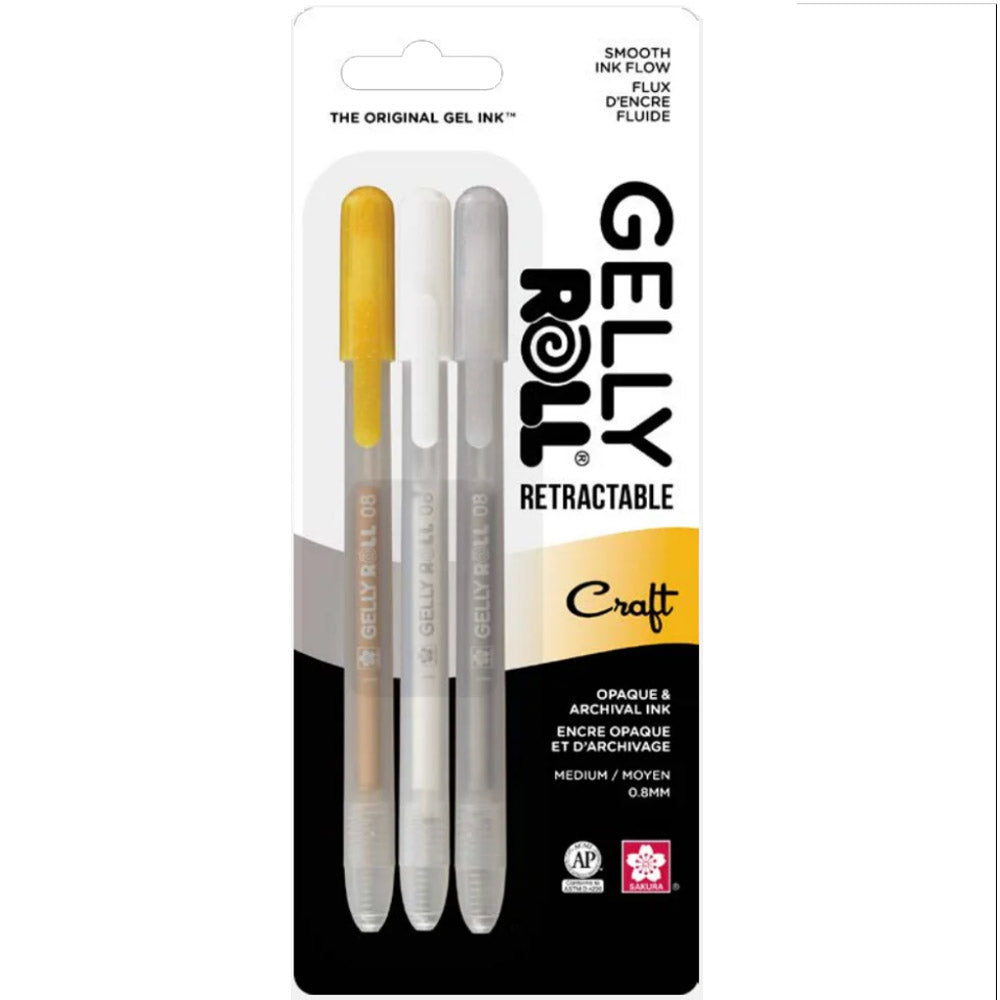 Gelly Roll Retractable Pens, 3/pk