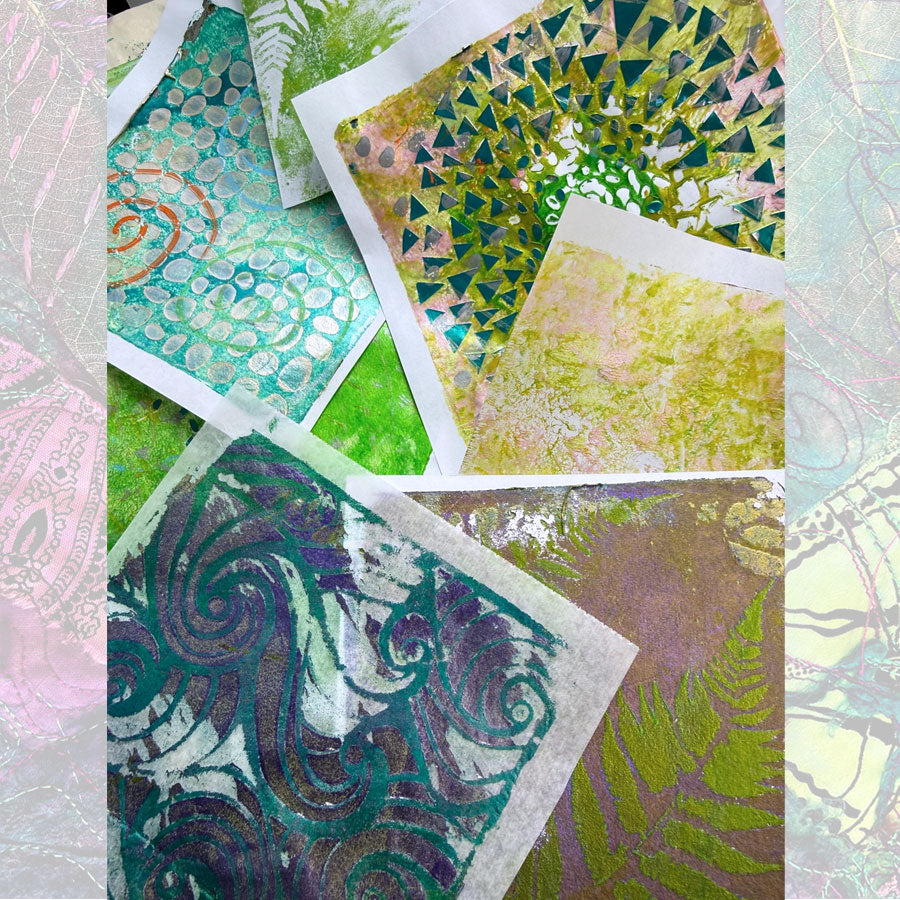 April 17: Creative Minds Summit – Gel Plate Magic Using Stencil Butters with Jaime Echt