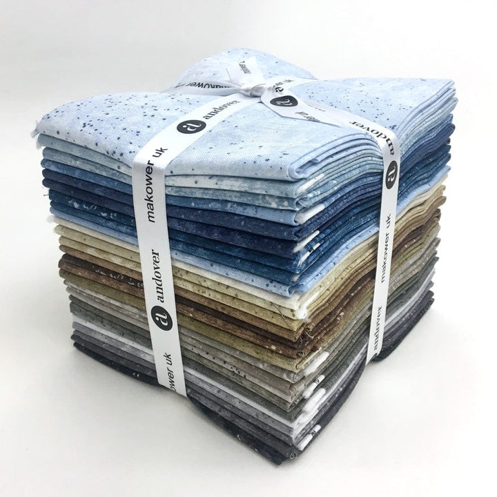 Glaze 3FQ bundle of blue and brown fabric squares