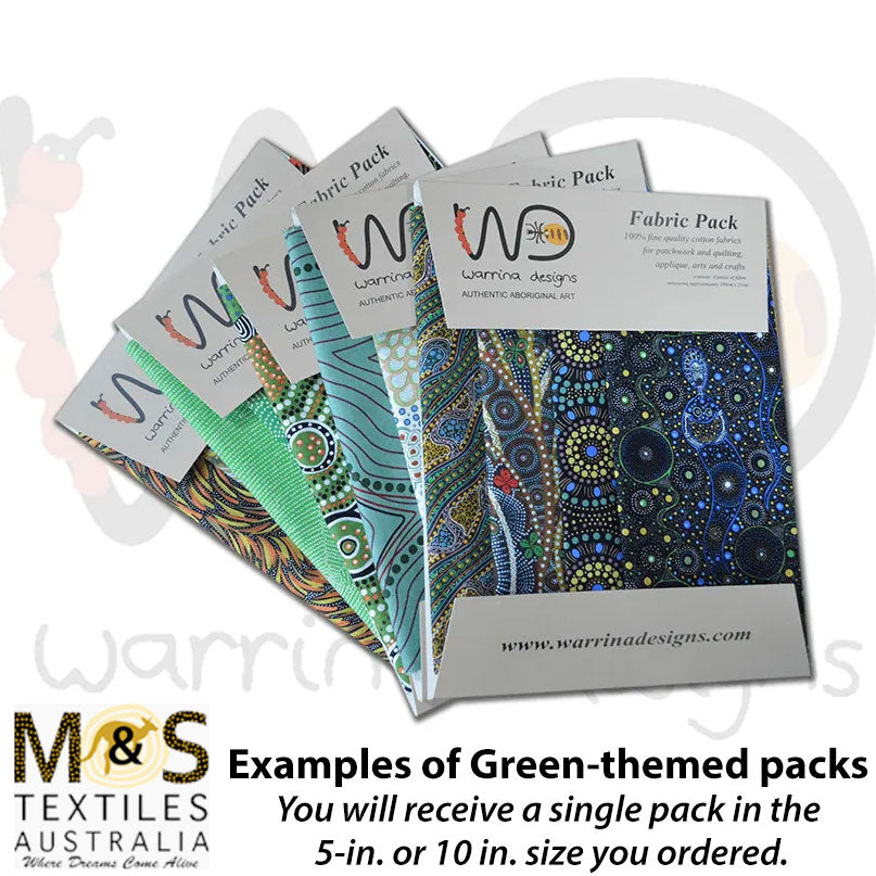 Dreamtime 10 in. Square Pack, Green