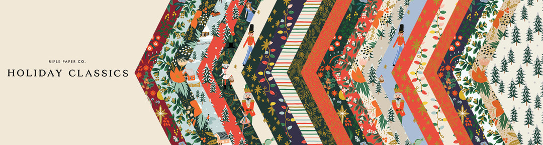 Holiday Classics header with patterned chevron design.