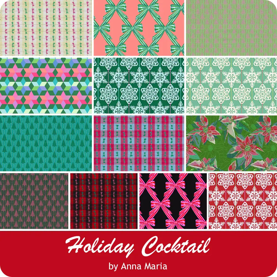 Holiday Cocktail Wovens by Anna Maria 1/2 yard bundle, 13pcs Holiday Cocktail Wovens by Anna Maria 1/2 yard bundle, 13pcs